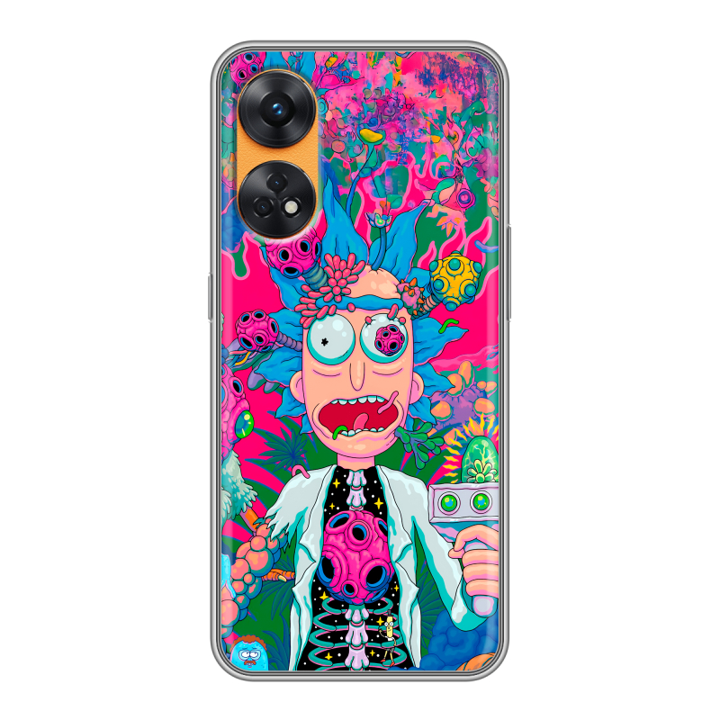 Силиконовый чехол на OPPO Reno8 T с принтом Рик и Морти Rick Morty Силиконовый чехол на OPPO Reno8 T с принтом Рик и Морти Rick Morty