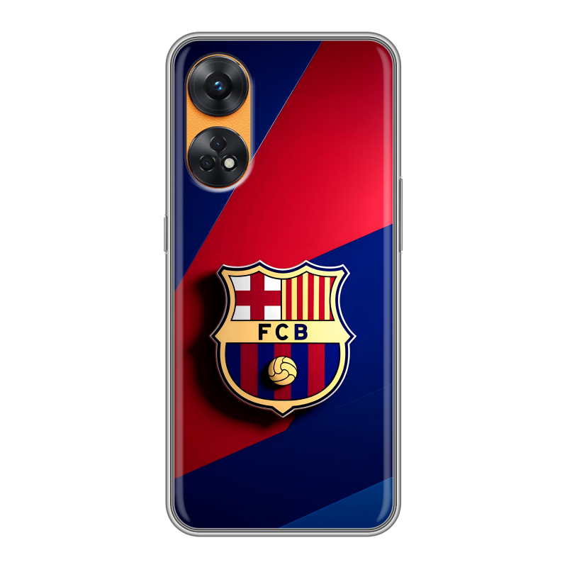 Силиконовый противоударный чехол на OPPO Reno8 T с принтом Барселона Barcelona Силиконовый противоударный чехол на OPPO Reno8 T с принтом Барселона Barcelona