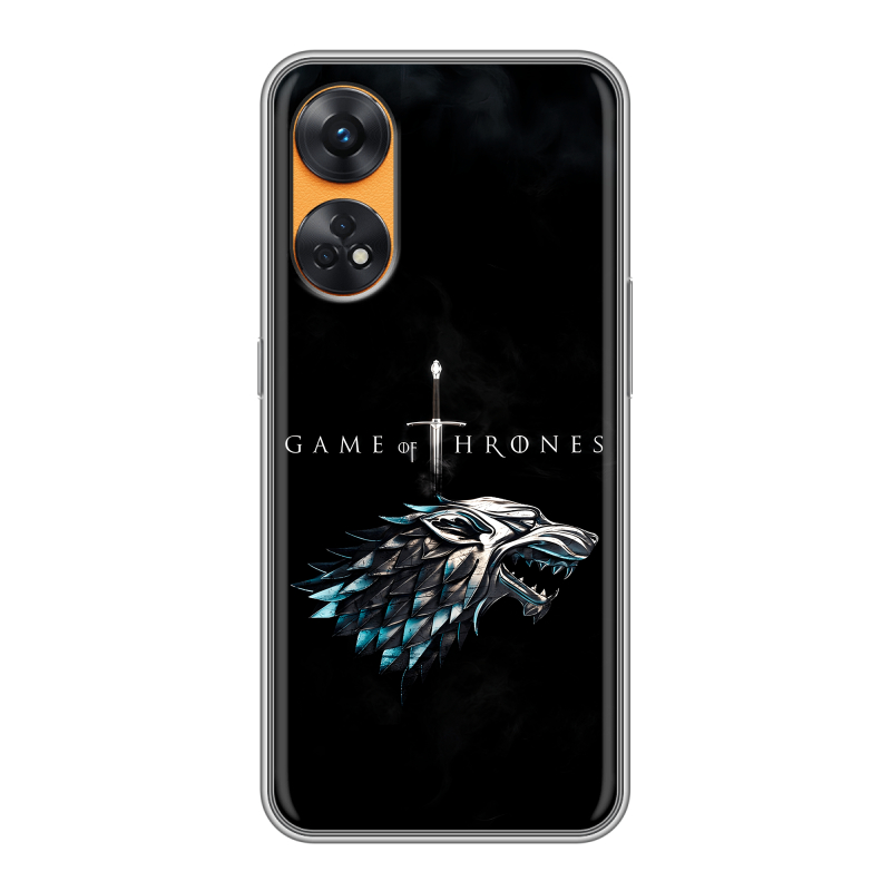 Силиконовый противоударный чехол на OPPO Reno8 T с принтом Игра Престолов Game Thrones Силиконовый противоударный чехол на OPPO Reno8 T с принтом Игра Престолов Game Thrones