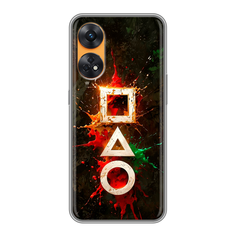 Силиконовый чехол на OPPO Reno8 T с принтом Squid Game Игра кальмара Силиконовый чехол на OPPO Reno8 T с принтом Squid Game Игра кальмара
