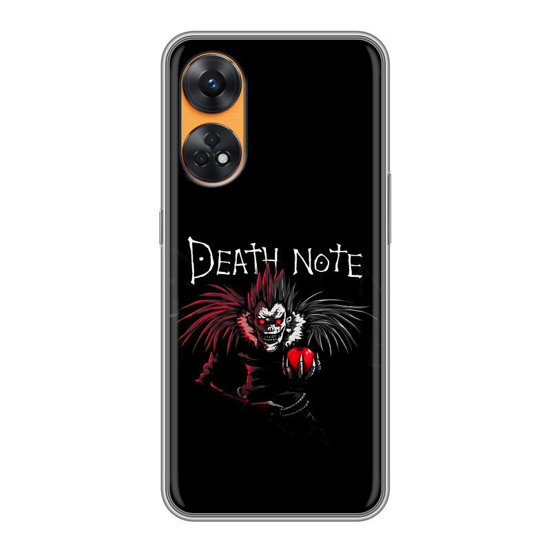 Силиконовый чехол на OPPO Reno8 T с принтом Death note Тетрадь смерти Силиконовый чехол на OPPO Reno8 T с принтом Death note Тетрадь смерти