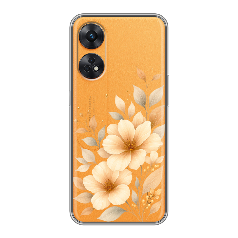 Силиконовый противоударный чехол на OPPO Reno8 T с принтом для девушки Силиконовый противоударный чехол на OPPO Reno8 T с принтом для девушки