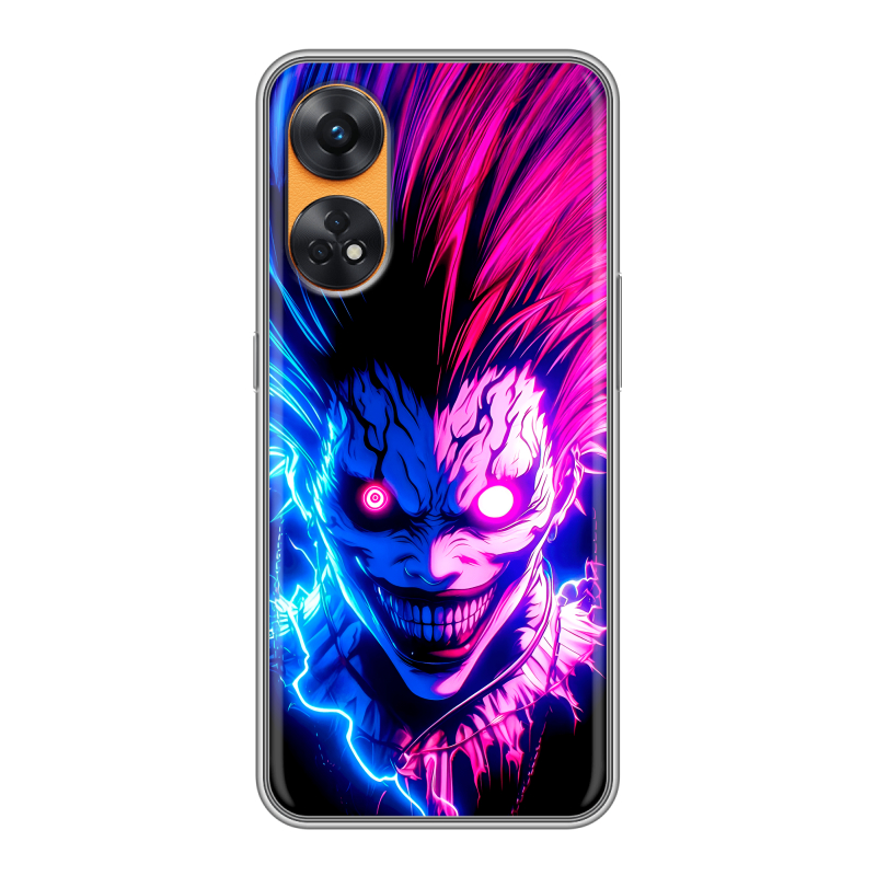 Силиконовый противоударный чехол на OPPO Reno8 T с принтом Death note Тетрадь смерти Силиконовый противоударный чехол на OPPO Reno8 T с принтом Death note Тетрадь смерти