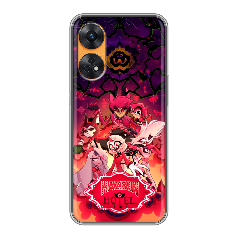 Силиконовый чехол на OPPO Reno8 T с принтом Hazbin Hotel Отель Хазбин Силиконовый чехол на OPPO Reno8 T с принтом Hazbin Hotel Отель Хазбин