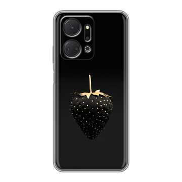Силиконовый чехол на Huawei Honor X7a с принтом Черная клубника Силиконовый чехол на Huawei Honor X7a с принтом Черная клубника