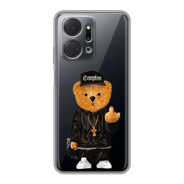 Силиконовый чехол на Huawei Honor X7a с принтом Мишка