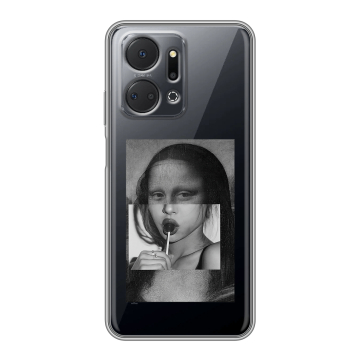 Силиконовый чехол на Huawei Honor X7a с принтом Мона Лиза