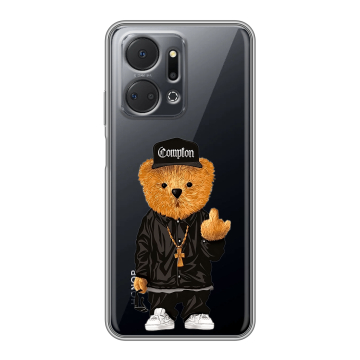 Силиконовый чехол на Huawei Honor X7a с принтом Плюшевый медведь