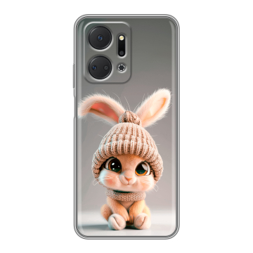 Силиконовый чехол на Huawei Honor X7a с принтом Кролик Силиконовый чехол на Huawei Honor X7a с принтом Кролик