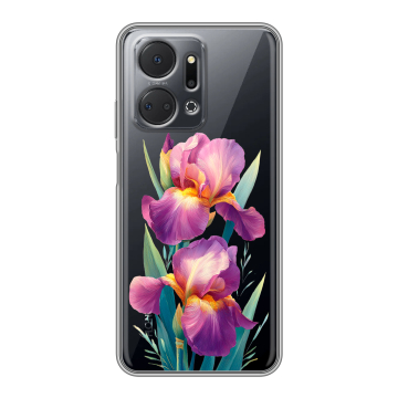 Силиконовый чехол на Huawei Honor X7a с принтом Цветы орхидеи