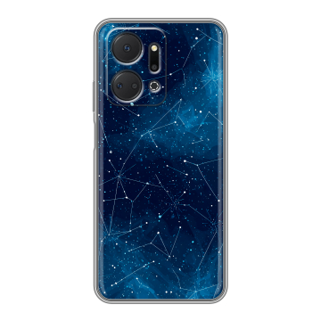 Силиконовый чехол на Huawei Honor X7a с принтом Космос звезды