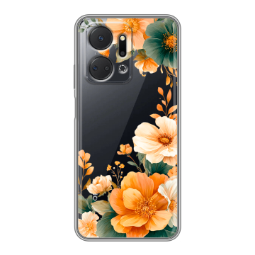 Силиконовый чехол на Huawei Honor X7a с принтом Цветы принт