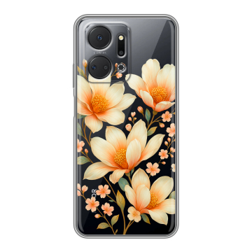 Силиконовый чехол на Huawei Honor X7a с принтом Цветы