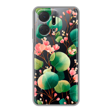 Силиконовый чехол на Huawei Honor X7a с принтом женский