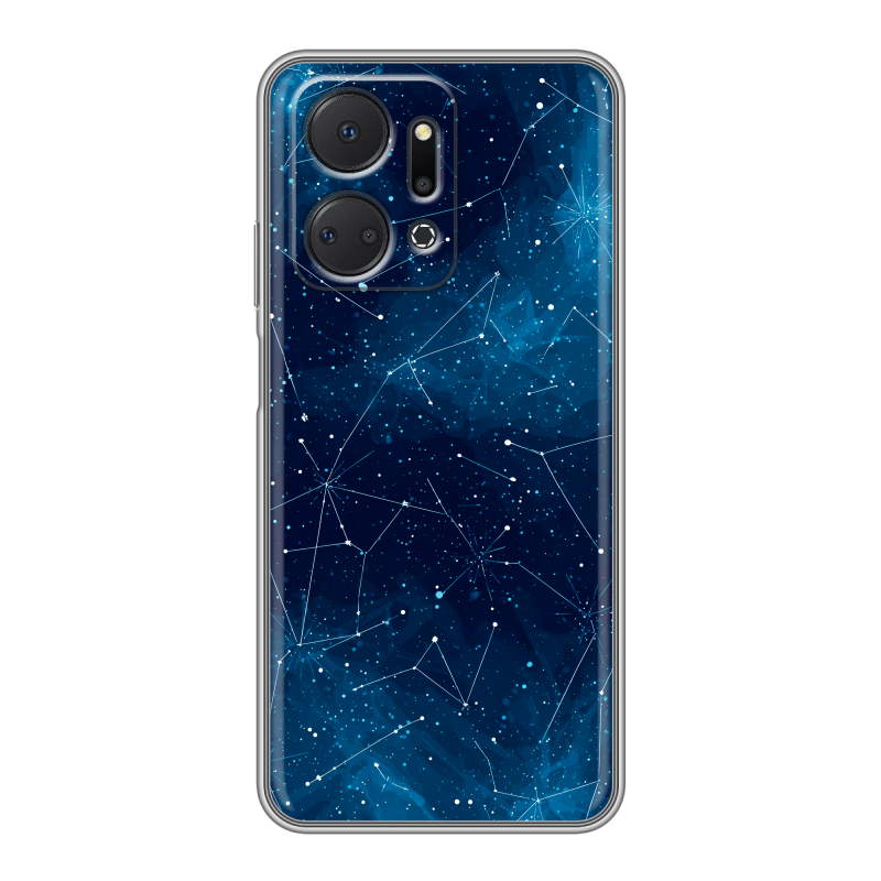 Силиконовый чехол на Huawei Honor X7a с принтом Космос звезды Силиконовый чехол на Huawei Honor X7a с принтом Космос звезды