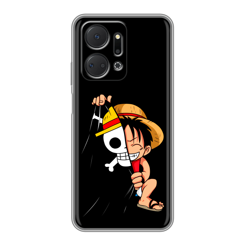 Силиконовый чехол на Huawei Honor X7a с принтом One Piece Ван Пис Силиконовый чехол на Huawei Honor X7a с принтом One Piece Ван Пис