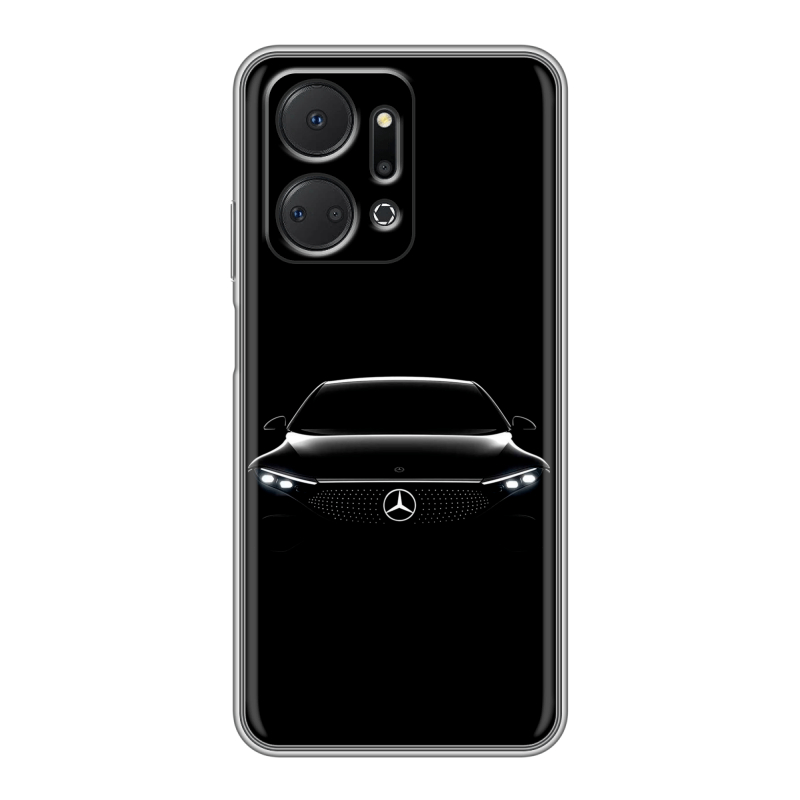 Силиконовый чехол на Huawei Honor X7a с принтом Mercedes Мерседес Силиконовый чехол на Huawei Honor X7a с принтом Mercedes Мерседес