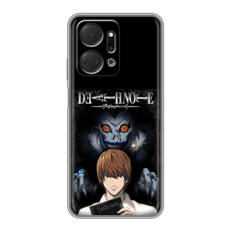 Силиконовый чехол на Huawei Honor X7a с принтом Death note Тетрадь смерти Силиконовый чехол на Huawei Honor X7a с принтом Death note Тетрадь смерти