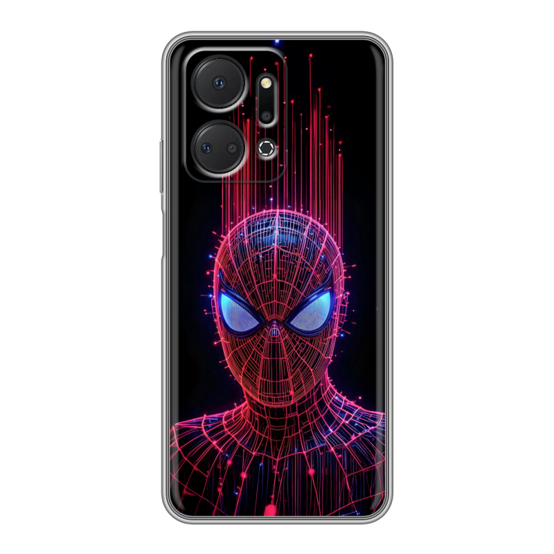 Силиконовый чехол на Huawei Honor X7a с принтом Spiderman Человек паук Силиконовый чехол на Huawei Honor X7a с принтом Spiderman Человек паук