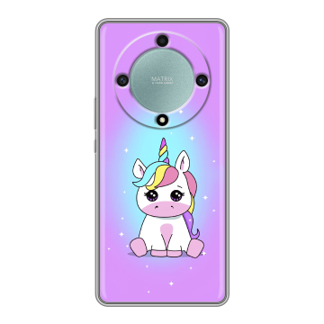 Силиконовый чехол на Huawei Honor X9a с принтом Единорог Силиконовый чехол на Huawei Honor X9a с принтом Единорог