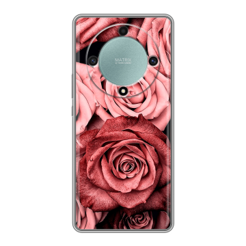 Силиконовый чехол на Huawei Honor X9a с принтом Цветы розы Силиконовый чехол на Huawei Honor X9a с принтом Цветы розы