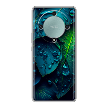 Силиконовый чехол на Huawei Honor X9a с принтом Листья