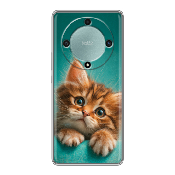 Силиконовый чехол на Huawei Honor X9a с принтом котенок