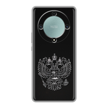 Силиконовый чехол на Huawei Honor X9a с принтом Герб России Силиконовый чехол на Huawei Honor X9a с принтом Герб России