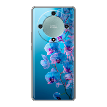Силиконовый чехол на Huawei Honor X9a с принтом голубые орхидеи