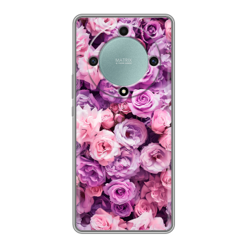 Силиконовый чехол на Huawei Honor X9a с принтом лавандовые розы