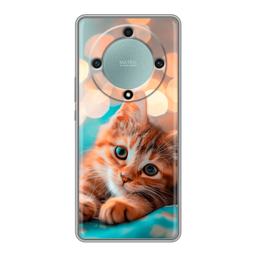 Силиконовый чехол на Huawei Honor X9a с принтом котик Силиконовый чехол на Huawei Honor X9a с принтом котик