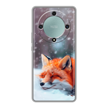 Силиконовый чехол на Huawei Honor X9a с принтом лиса Силиконовый чехол на Huawei Honor X9a с принтом лиса