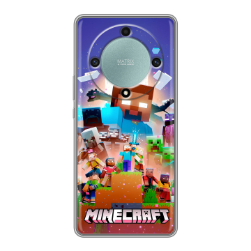 Силиконовый чехол на Huawei Honor X9a с принтом Майнкрафт Minecraft Силиконовый чехол на Huawei Honor X9a с принтом Майнкрафт Minecraft