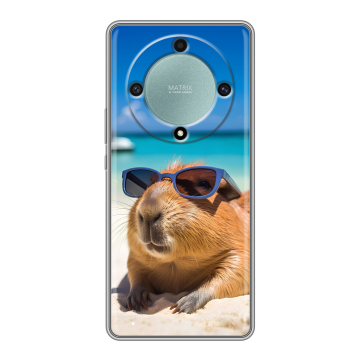Силиконовый чехол на Huawei Honor X9a с принтом Капибара
