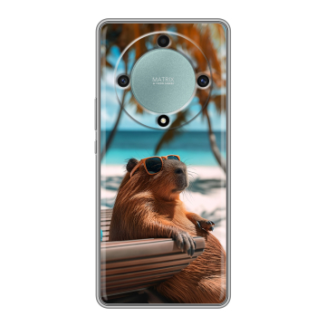 Силиконовый чехол на Huawei Honor X9a с принтом Капибара