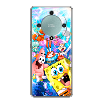 Силиконовый чехол на Huawei Honor X9a с принтом спанчбоб спанч боб