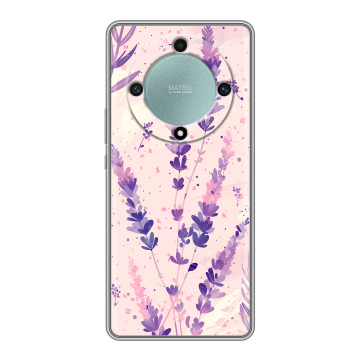 Силиконовый чехол на Huawei Honor X9a с принтом цветы лаванда