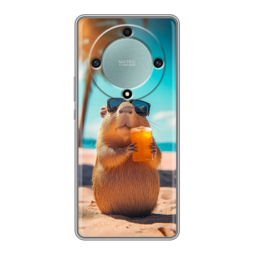 Силиконовый чехол на Huawei Honor X9a с принтом Капибара
