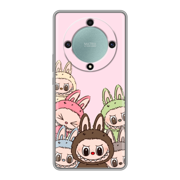 Силиконовый чехол на Huawei Honor X9a с принтом Лабубу