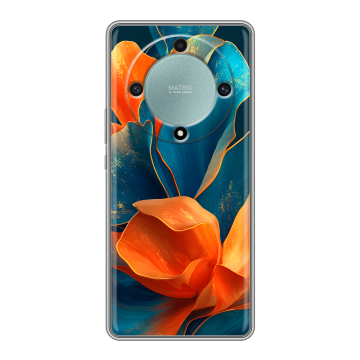 Силиконовый чехол на Huawei Honor X9a с принтом Цветы