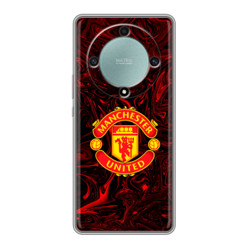 Силиконовый чехол на Huawei Honor X9a с принтом Manchester United