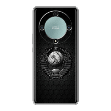 Силиконовый чехол на Huawei Honor X9a с принтом Герб Флаг СССР