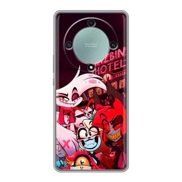 Силиконовый чехол на Huawei Honor X9a с принтом Hazbin Hotel Отель Хазбин Силиконовый чехол на Huawei Honor X9a с принтом Hazbin Hotel Отель Хазбин
