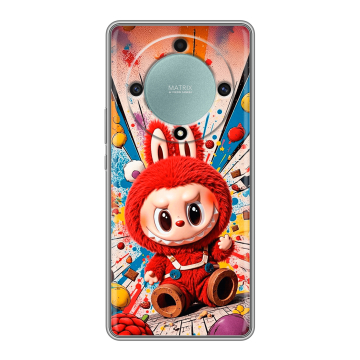 Силиконовый чехол на Huawei Honor X9a с принтом Labubu Лабубу