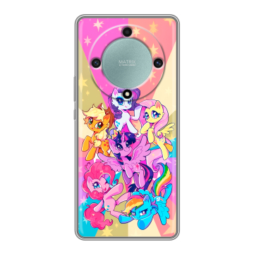 Силиконовый чехол на Huawei Honor X9a с принтом My little pony Дружба чудо