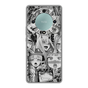 Силиконовый чехол на Huawei Honor X9a с принтом Ahegao Ахегао Аниме