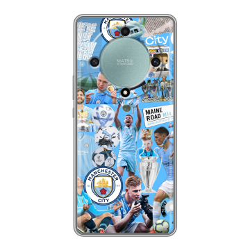 Силиконовый чехол на Huawei Honor X9a с принтом Man City Манчестер Сити