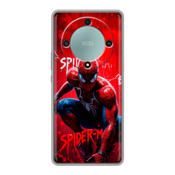 Силиконовый чехол на Huawei Honor X9a с принтом Spiderman Человек паук Силиконовый чехол на Huawei Honor X9a с принтом Spiderman Человек паук