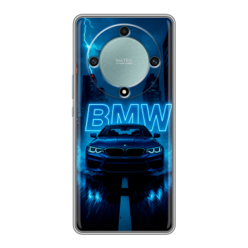 Силиконовый чехол на Huawei Honor X9a с принтом BMW БМВ