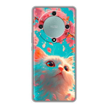 Силиконовый чехол на Huawei Honor X9a с принтом Красивый кот